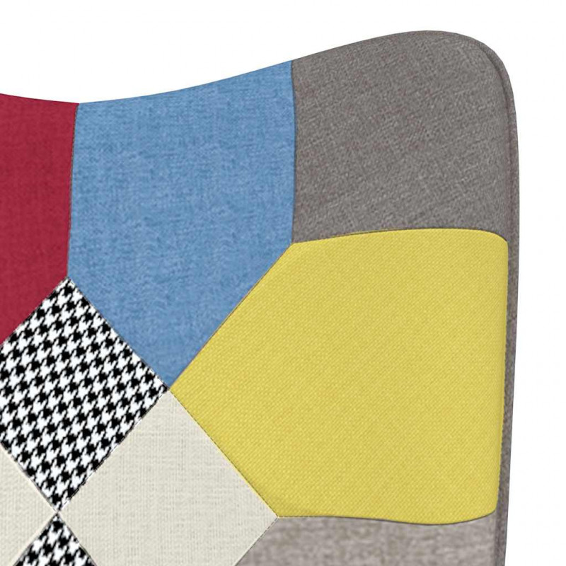 Fotel, patchwork, obity tkaniną