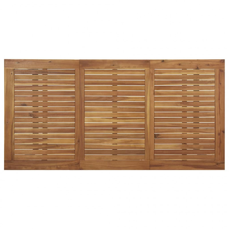 Zestaw do jadalni w ogrodzie 5 pcs Czarny Lite Drewno Akacji