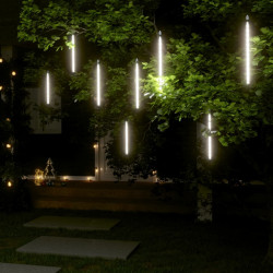 Lampki meteory, 8 szt., 30 cm, 192 zimne białe diody LED
