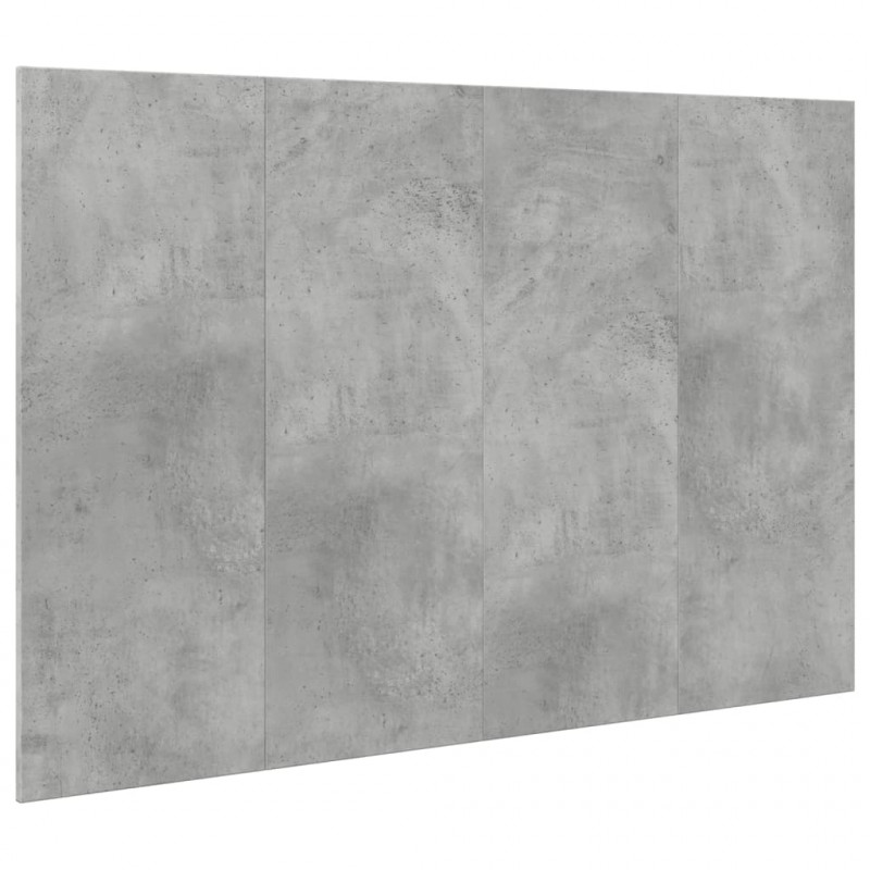 Wezgłowie łóżka z szafkami, szarość betonu, 120 cm