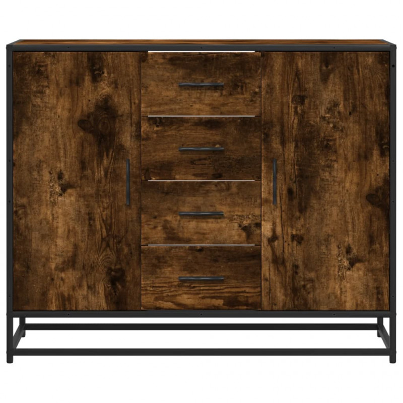 Szafka, przydymiony dąb, 92x35x76 cm, materiał drewnopochodny