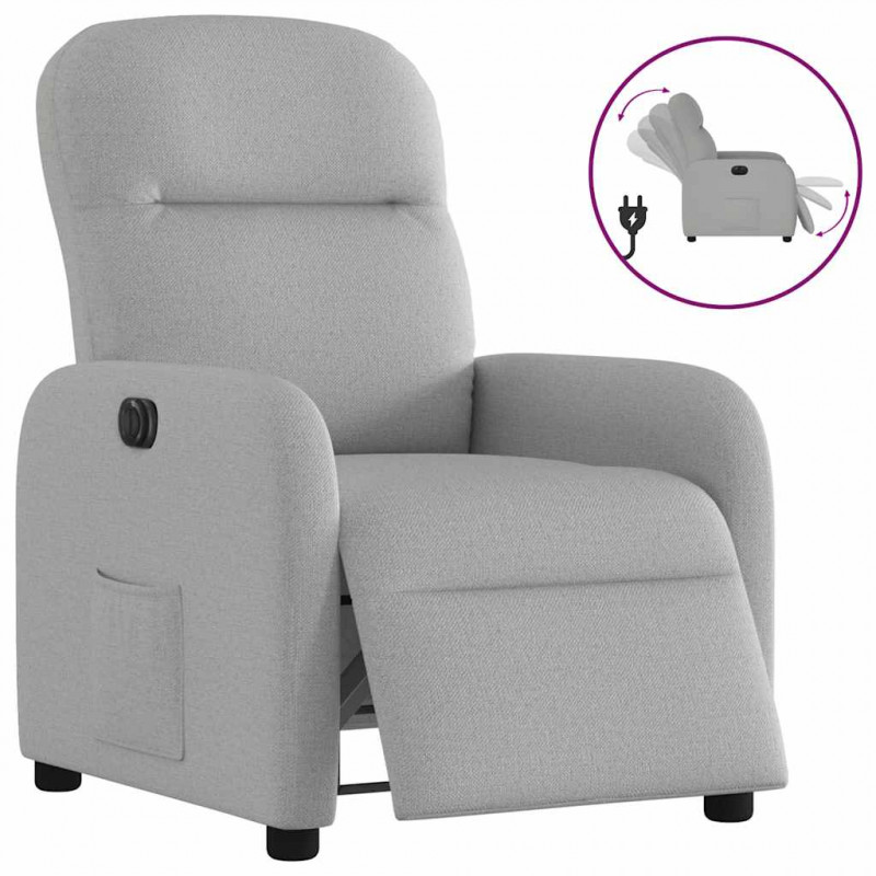 Elektryczny fotel rozkładany Cloud Grey Fabric