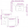 Podnoszony fotel rozkładany, ciemnoszary, mikrofibra