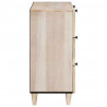Bufet 2 pcs Biały 120 x 33,5 x 75 cm lite drewno mango