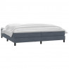 Łóżko typu Box Spring z materacem Ciemnoszary 200x220cm Aksamit