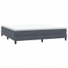Łóżko typu Box Spring z materacem Ciemnoszary 200x220cm Aksamit