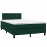Łóżko kontynentalne z materacem, ciemnozielone, 120x210 cm