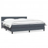 Łóżko typu Box Spring z materacem Ciemnoszary 200x220 cm