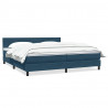 Łóżko typu Box Spring z materacem Ciemnoniebieski 200x220 cm