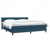 Łóżko typu Box Spring z materacem Ciemnoniebieski 200x220 cm