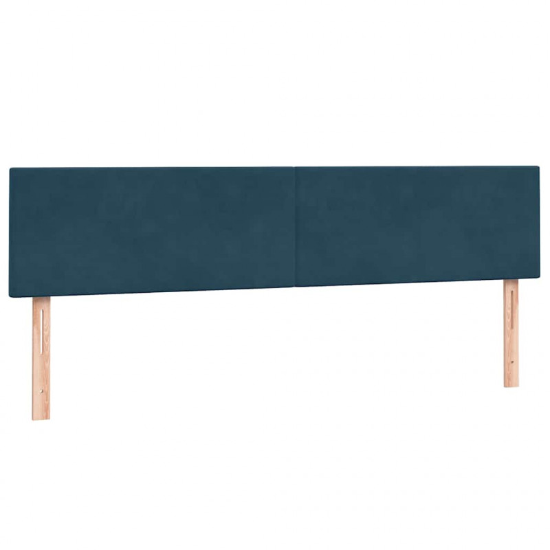 Łóżko typu Box Spring z materacem Ciemnoniebieski 200x220 cm