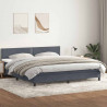 Łóżko typu Box Spring z materacem Ciemnoszary 200x220cm Aksamit