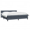 Łóżko typu Box Spring z materacem Ciemnoszary 200x220cm Aksamit