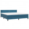 Łóżko typu Box Spring z materacem Ciemnoniebieski 200x220 cm