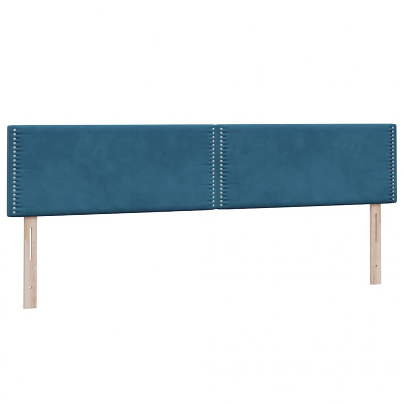 Łóżko typu Box Spring z materacem Ciemnoniebieski 200x220 cm