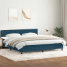 Łóżko typu Box Spring z materacem Ciemnoniebieski 200x220 cm