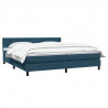 Łóżko typu Box Spring z materacem Ciemnoniebieski 200x220 cm