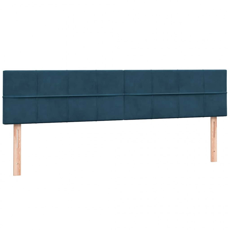 Łóżko typu Box Spring z materacem Ciemnoniebieski 200x220 cm