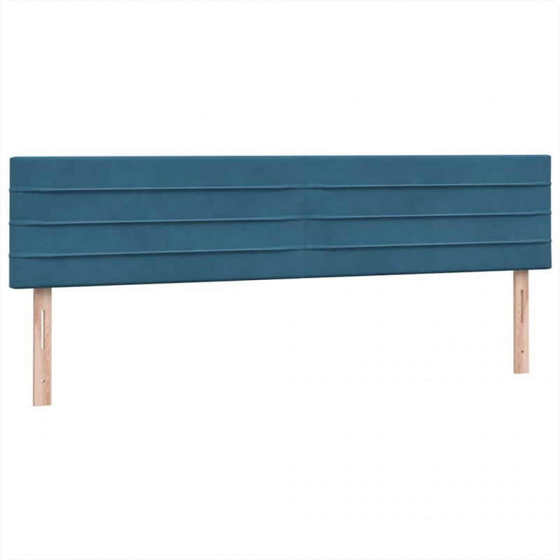 Łóżko typu Box Spring z materacem Ciemnoniebieski 200x220 cm