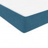 Łóżko typu Box Spring z materacem Ciemnoniebieski 200x220 cm