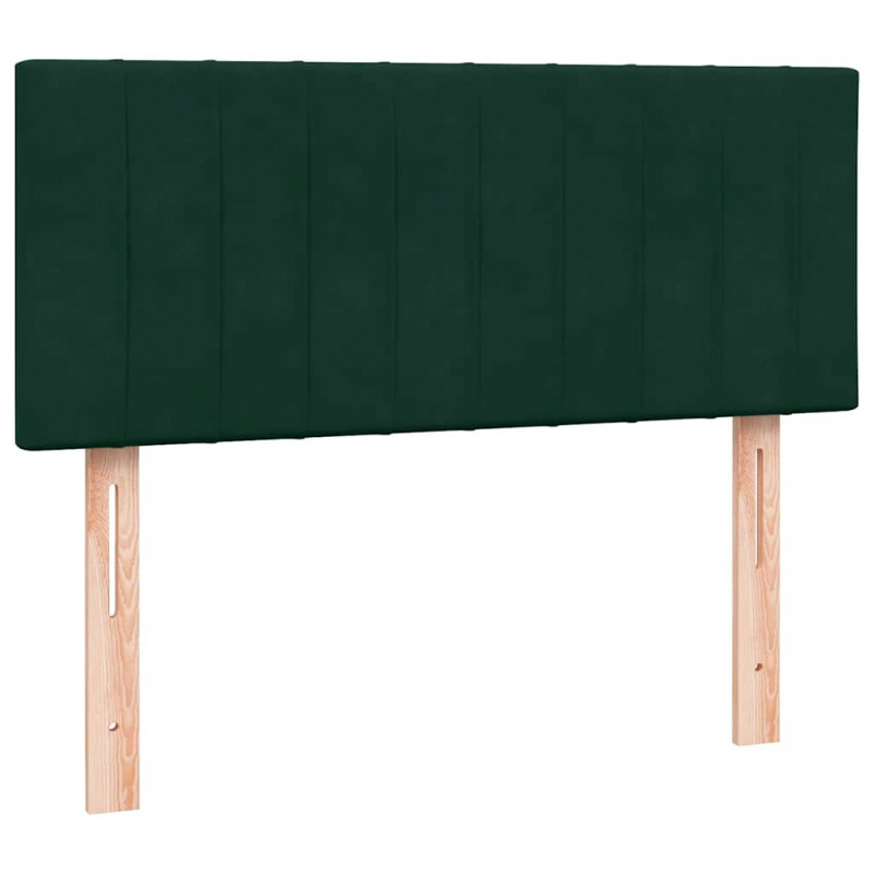 Łóżko kontynentalne z materacem, ciemnozielone, 120x210 cm