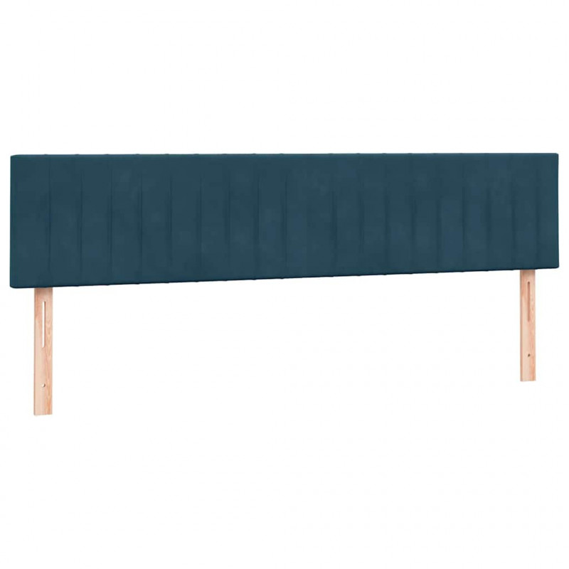 Łóżko typu Box Spring z materacem Ciemnoniebieski 200x220 cm