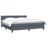 Łóżko typu Box Spring z materacem Ciemnoszary 200x220cm Aksamit