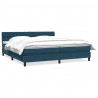 Łóżko typu Box Spring z materacem Ciemnoniebieski 200x220 cm