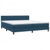 Łóżko typu Box Spring z materacem Ciemnoniebieski 200x220 cm