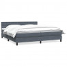 Łóżko typu Box Spring z materacem Ciemnoszary 200x220cm Aksamit