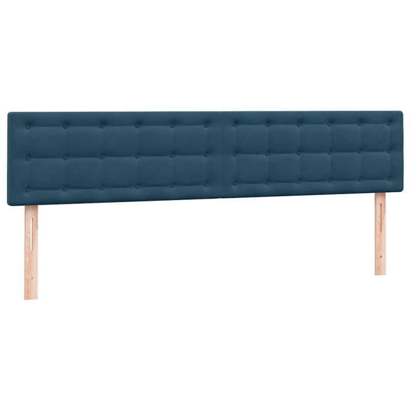 Łóżko typu Box Spring z materacem Ciemnoniebieski 200x220 cm