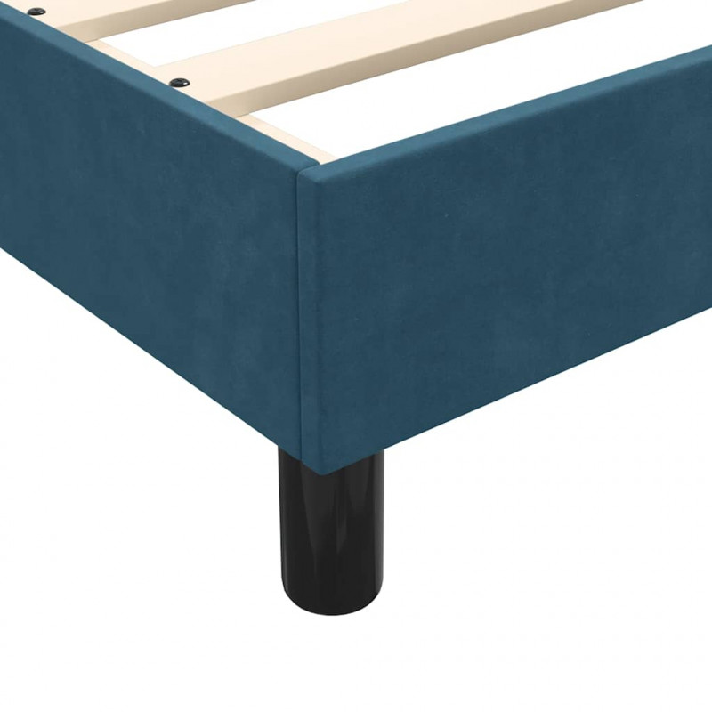 Łóżko typu Box Spring z materacem Ciemnoniebieski 200x220 cm