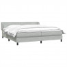 Łóżko typu Box Spring z materacami Jasnoszary 200x210cm Aksamit