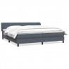 Łóżko typu Box Spring z materacami Ciemnoszary 200x220 cm