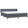 Łóżko typu Box Spring z materacami Ciemnoszary 200x220 cm