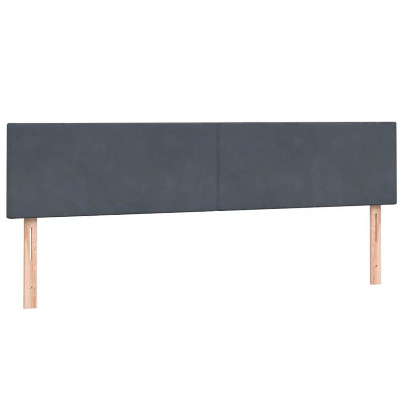 Łóżko typu Box Spring z materacami Ciemnoszary 200x220 cm