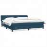 Łóżko typu Box Spring z materacami Ciemnoniebieski 200x220 cm