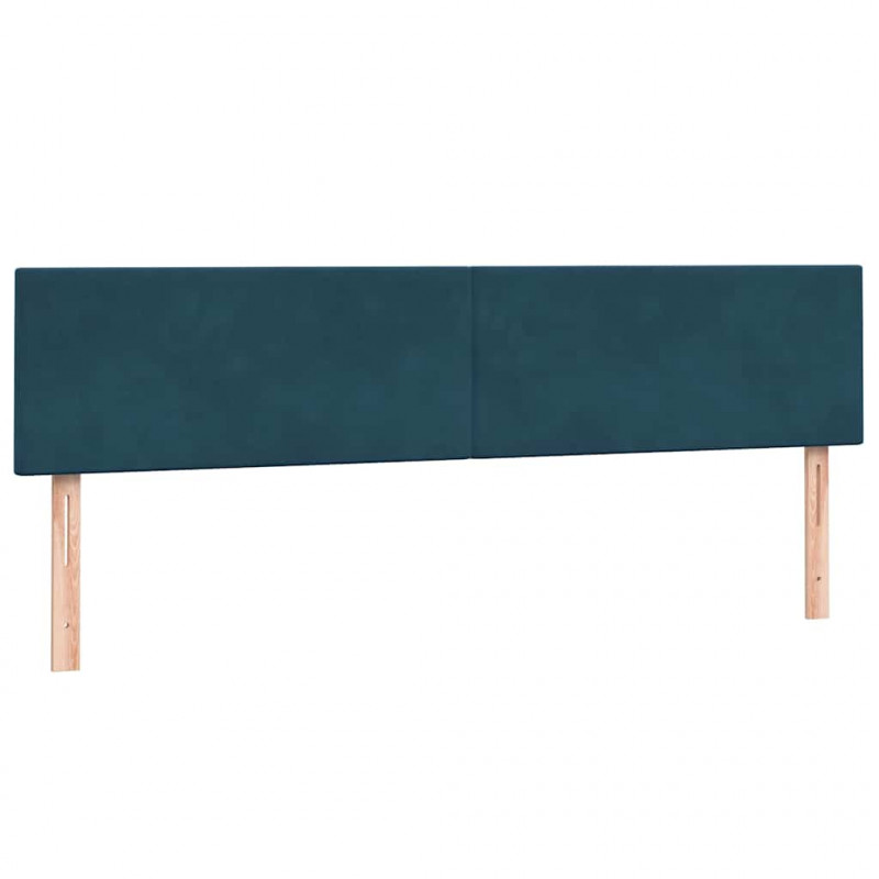 Łóżko typu Box Spring z materacami Ciemnoniebieski 200x220 cm