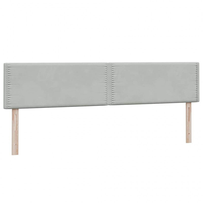 Łóżko typu Box Spring z materacami Jasnoszary 200x210cm Aksamit