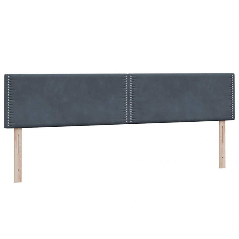 Łóżko typu Box Spring z materacami Ciemnoszary 200x220 cm