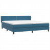 Łóżko typu Box Spring z materacami Ciemnoniebieski 200x220 cm
