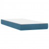 Łóżko typu Box Spring z materacami Ciemnoniebieski 200x220 cm