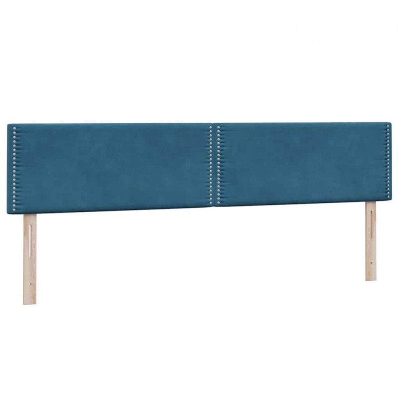 Łóżko typu Box Spring z materacami Ciemnoniebieski 200x220 cm