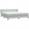 Łóżko typu Box Spring z materacami Jasnoszary 200x210cm Aksamit