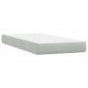Łóżko typu Box Spring z materacami Jasnoszary 200x210cm Aksamit