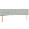 Łóżko typu Box Spring z materacami Jasnoszary 200x210cm Aksamit