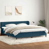 Łóżko typu Box Spring z materacami Ciemnoniebieski 200x220 cm