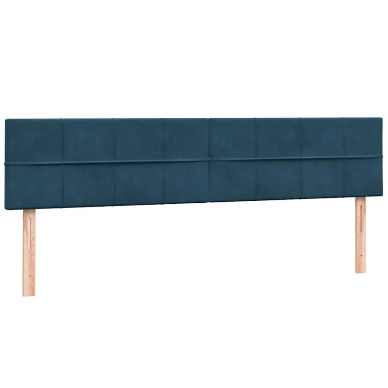 Łóżko typu Box Spring z materacami Ciemnoniebieski 200x220 cm