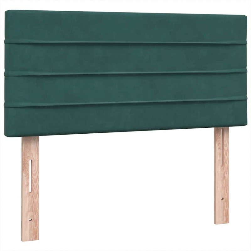 Łóżko kontynentalne z materacem ciemnozielony aksamit 80x210 cm