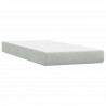 Łóżko typu Box Spring z materacami Jasnoszary 200x210cm Aksamit